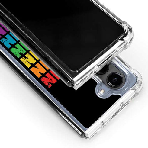 Rainbow Bitcoin Galaxy Z Fold5 5G Clear Case